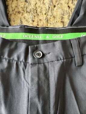 Oclunlc Golf Pants Mens Size 34 with 32 inch inseam Black